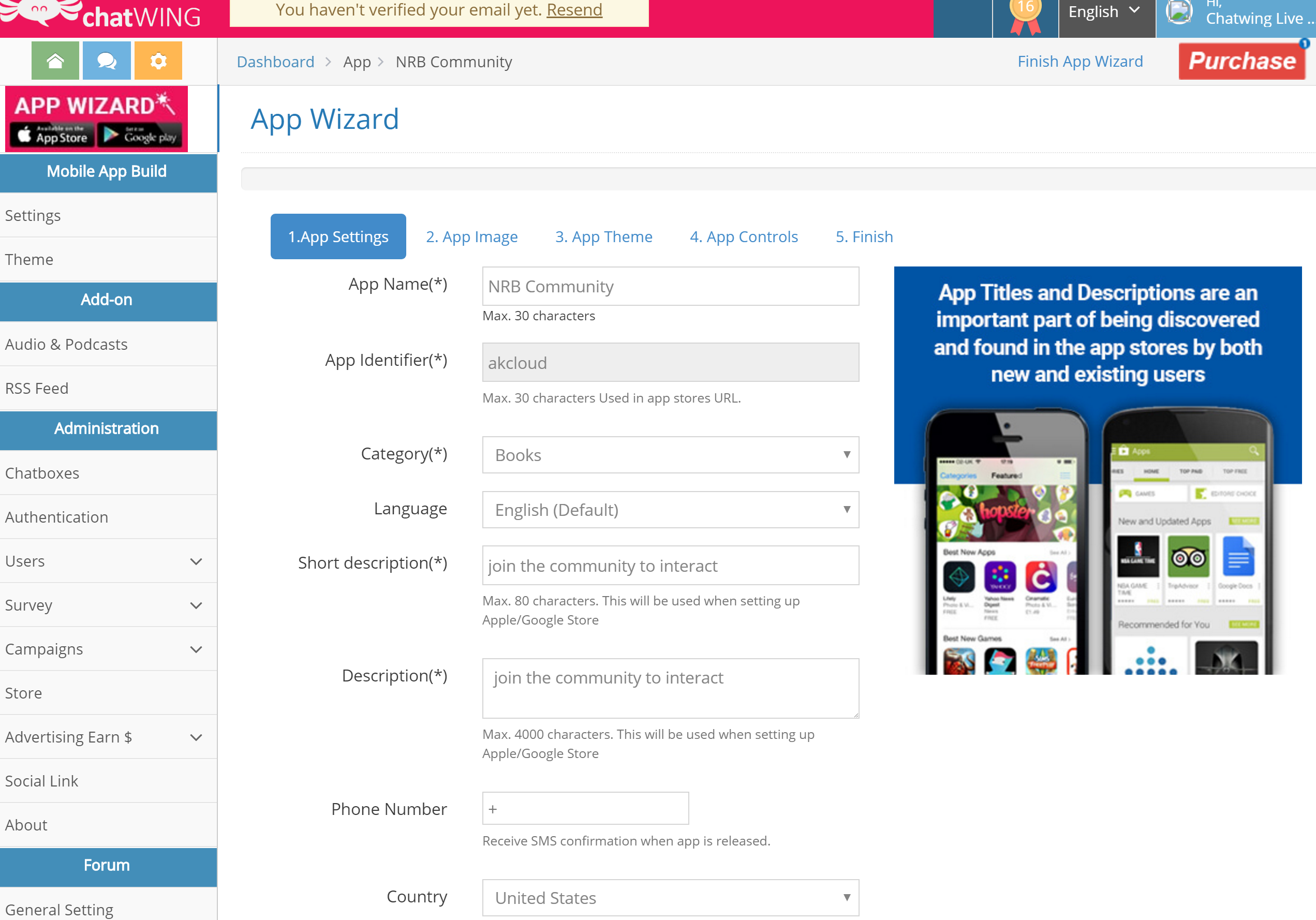 Chat room for website